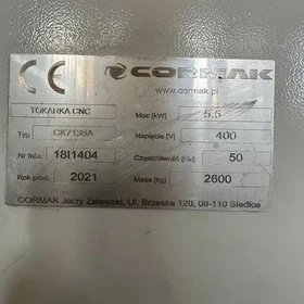 Lietota CORMAK CK7135A CNC virpa ar slīpo gultni – Siemens Sinumerik, 2021 – Myślenice