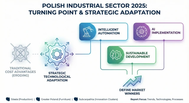 Zpráva o trendech 2025: Technologická budoucnost polského průmyslu. Analýza pro obchodní lídry v klíčových regionech